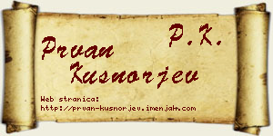 Prvan Kušnorjev vizit kartica